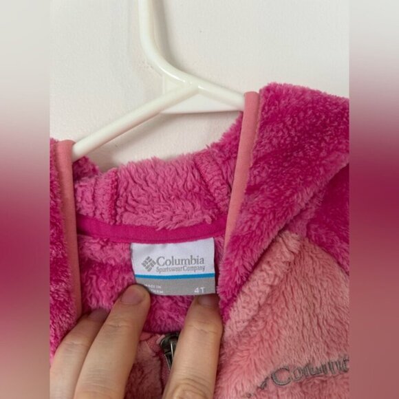 NWOT Kids' Foxy Baby Sherpa Jacket Columbia Pink 4T - Picture 3 of 7